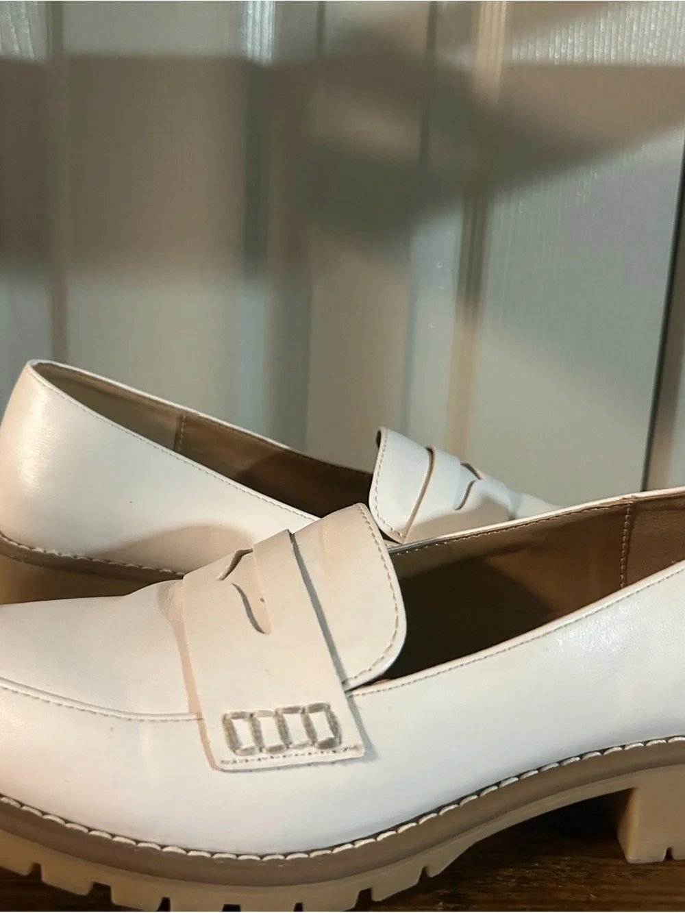 DV by Dolce Vita Cream Penny Loafers with Lug Sole